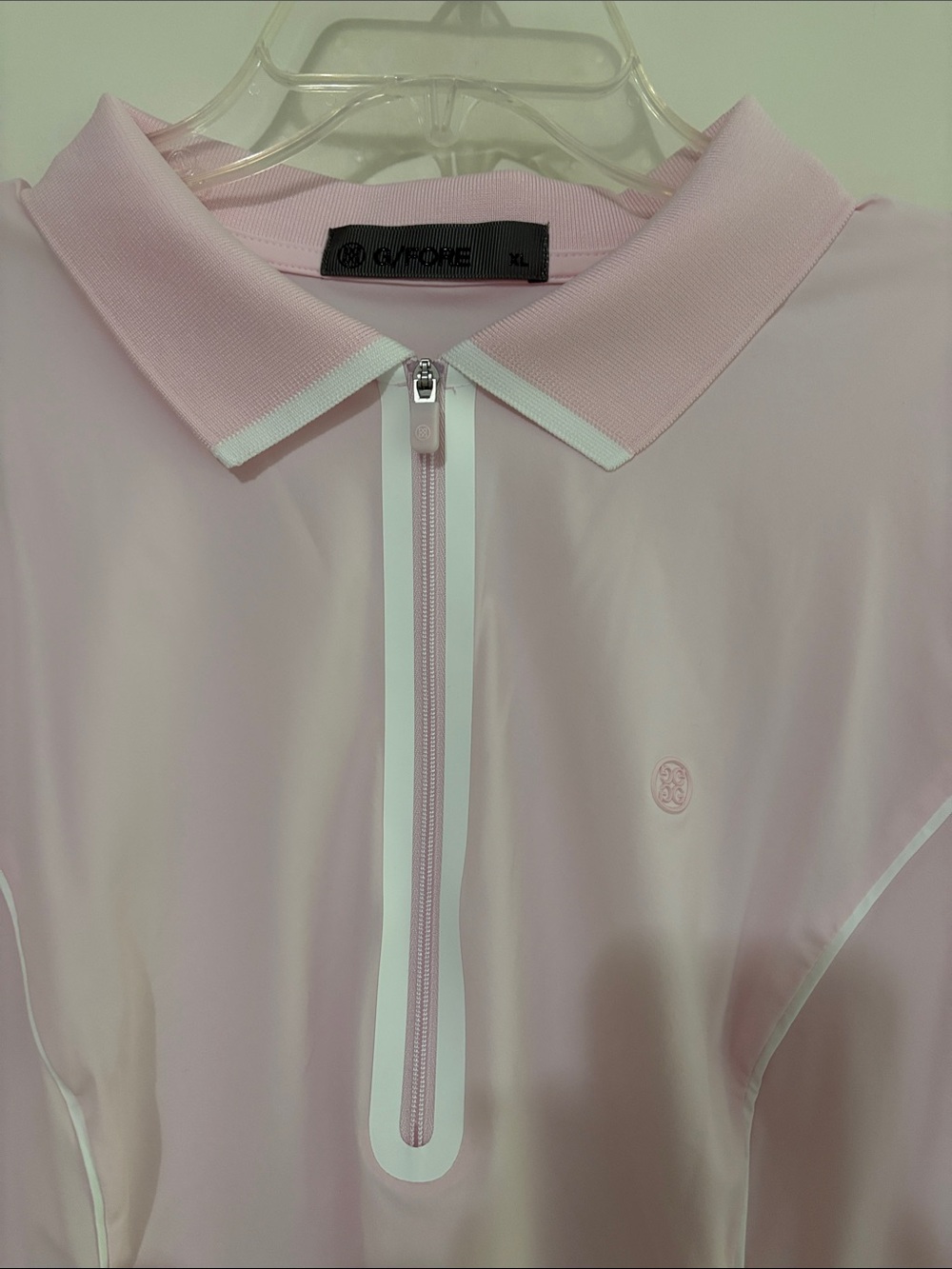 G/Fore Women’s Golf Tennis Half Zip Pink Polo Sz XL - Picture 3 of 5